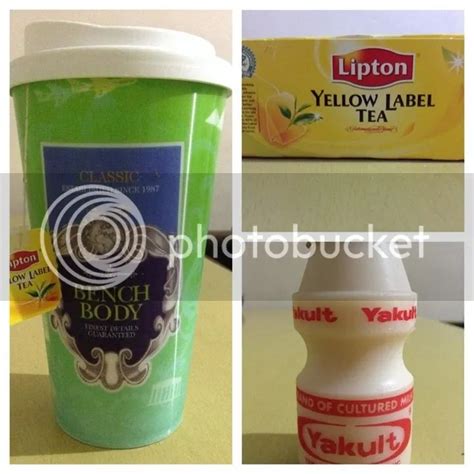 D.I.Y Yakult Tea Using Lipton Yellow Label Tea .